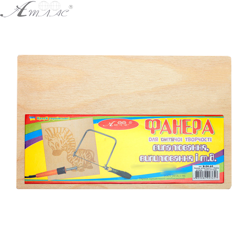 Фанера для випилювання та випалювання А 5 - 9 мм 225 х 147 мм AS-0705, В-09-A5