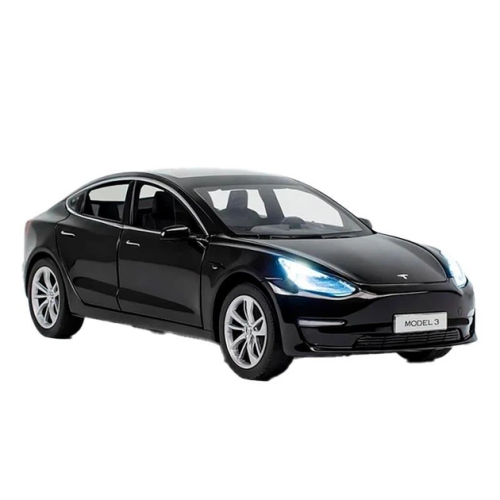 Машинка Автопром Tesla Model 3 Черная 20см  AP7728