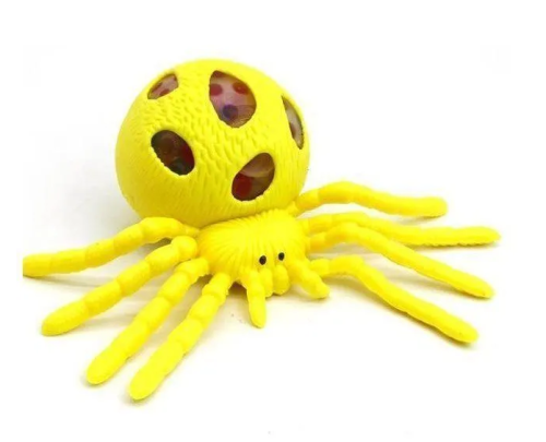 Игрушка силиконовая антистресс Паук цветной с орбизами 10 см  9499 фото 2