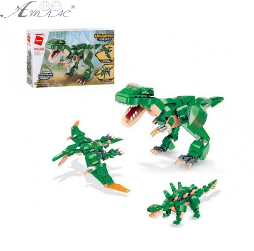 Конструктор Qman Динозавры 3 в 1 287 деталей 42106