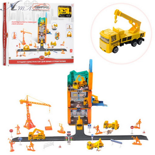 Игрушка Гараж Комбогород, с 1 машинкой 54 детали, 8899-11 Игрушка Гараж Комбогород, с 1 машинкой 54 детали, 8899-11