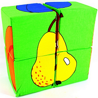 Игрушка Мягкая Кубики 4 шт Фрукты, Розумна іграшка, хлопок 2026