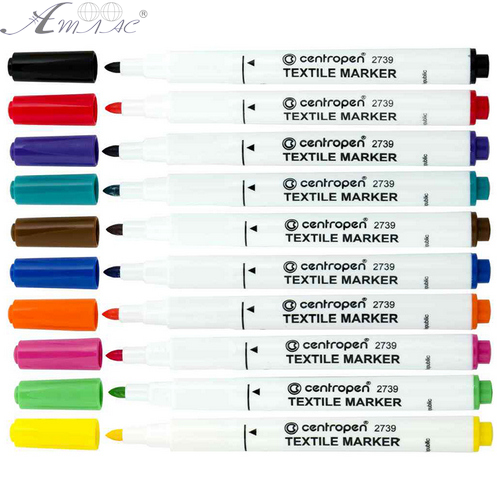 Маркер для Ткани Centropen 3.9мм набор 10цв. 2739/10