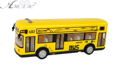 Іграшка Автобус City Bus жовтий 27 см світло та звук  17734