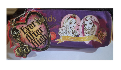 Пенал школьный 1 Вересня на 1 молнии, косметичка треугольный, фиолетовый 530843