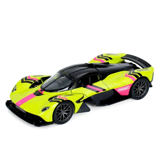 Машинка Kinsmart Aston Martin Valkyrie Желтая  KT5470FW