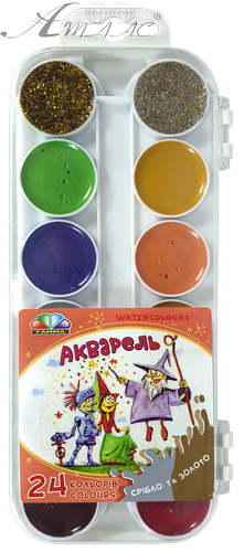 Акварель набор Гамма - Казковий Свiт 24 цвета Акварель набор Гамма - Казковий Свiт 24 цвета