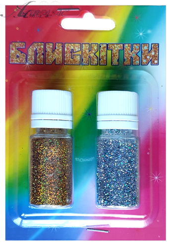 Блестки (Глиттер) Набор № 21 - 7 гр ( 2 шт ) - Золото Гол + Серебро Гол AS-2221, А-991 фото 4 Блестки (Глиттер) Набор № 21 - 7 гр ( 2 шт ) - Золото Гол + Серебро Гол AS-2221, А-991 фото 4