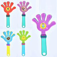 Игрушка Ладошка трещотка пластик 23см микс цветов  11420
