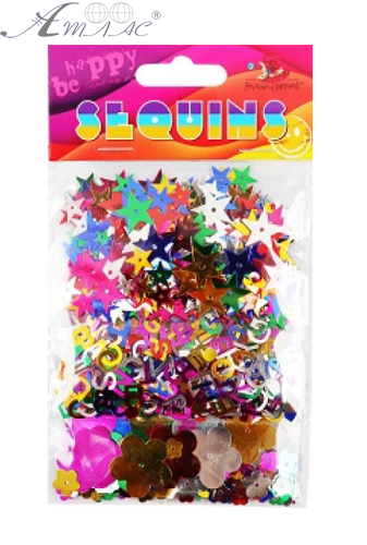 Паєтки Мікс 3в1 кольорові 15 грам 160392