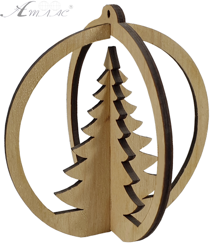 Новорічна прикраса Кулька з Ялинкою 3D 9 см AS-4259, F-0139 Новорічна прикраса Кулька з Ялинкою 3D 9 см AS-4259, F-0139