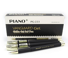 Ручка гелевая Piano Vanguard 0,5мм черная Soft-touch  РG-223