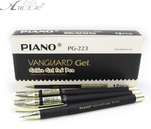 Ручка гелевая Piano Vanguard 0,5мм черная Soft-touch  РG-223