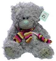 Іграшка М'яка Ведмедик Тедді сірий зі стразом 22 см 06-17, 0909-18