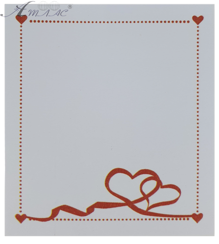 Папір з липким шаром, стікер "Сердечки червоні" 30 аркушів AS-0520, Р-0116