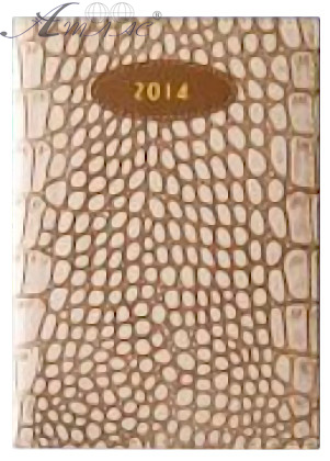 Щоденник недатований А5 ЛК лінія, шкірзамінник бежевий EA5-7352/7-В