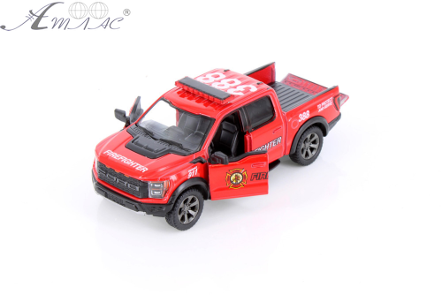 Машинка Kinsmart Ford F-150 Raptor Firefihter 388 пожежна  KT5436WPR фото 2