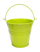 Ведерко Декоративное металл  9,5 х 9,5см Диз № 3 три полосы Салатовое  10546