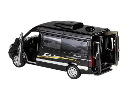 Машинка АвтоЕксперт Mercedes-Benz Sprinter Черний двери свет звук 14 см  Т1788 фото 2