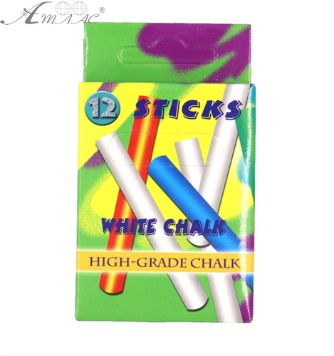 Крейда білі STICKS 12 шт кругла 8см  8507-W