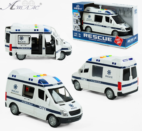 Игрушка Машинка Полиция 22см инерционная свет звук  WY590F фото 2