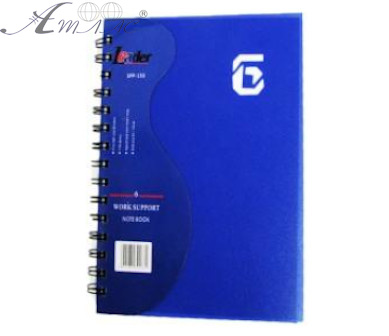 Блокнот-спіраль А5 пластикова обкладинка 150 арк 6 роздільників SPPA5-150