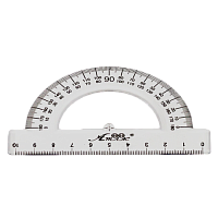 Транспортир пластиковый, напечатанный AS-0602, К-9011