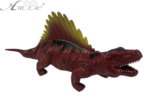 Іграшка силіконова антистрес, Динозавр коричневий з хребтом 20см  12475