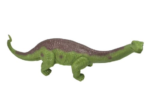 Игрушка силиконовая антистресс, Динозавр зеленый с фиолет полосой 22см  14012
