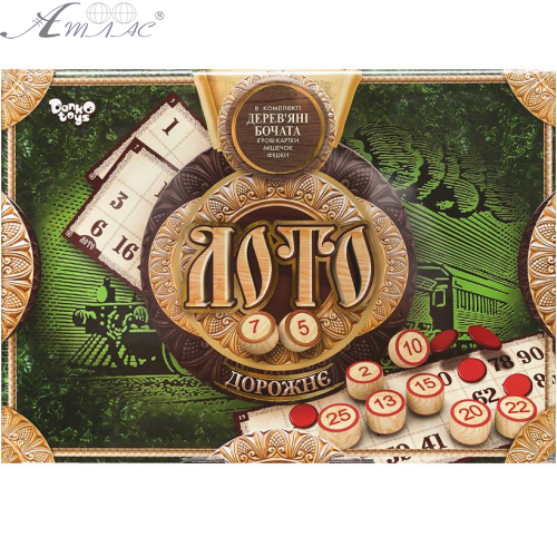 Гра Настільна Лото Дорожнє дерев'яне барило в коробці  TDG51U