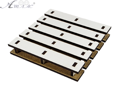 Підставка під чашку Піддон сувенірний двосторонній з МДФ 9*9*1,5см  AS-6038
