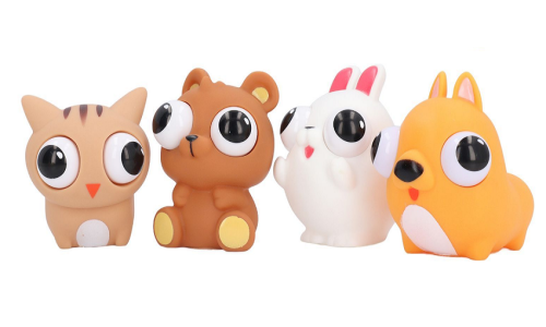 Игрушка Животные с выпадающими при нажатии на тело глазами Микс  8902