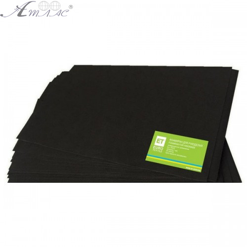 Фоамиран Черный цветная пористая резина А4 7719 Фоамиран Черный цветная пористая резина А4 7719