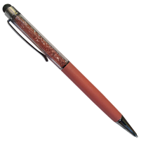 Ручка шариковая со стразами внутри, розовая 05762
