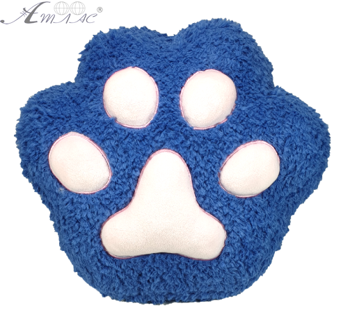 Іграшка м'яка подушка відбиток лапки Синя 30 х 25 х 15 см  00976