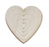 Фігурка фанерна - Серце 5 в 1, 6 х 6 см AS-4710, В-0334