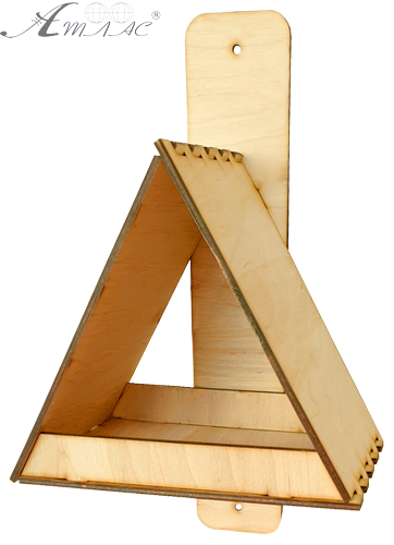 Годівничка фарбована № 5/1 морилка під лаком 18.5 х 12 х 28.8 см AS-4297