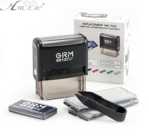 Штамп самонабірний GRM 59 х 23 мм 5 рядів укр+рос 4913