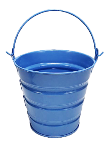 Ведерко Декоративное металл  9,5 х 9,5см Диз № 6 широк полосы Синее  04892