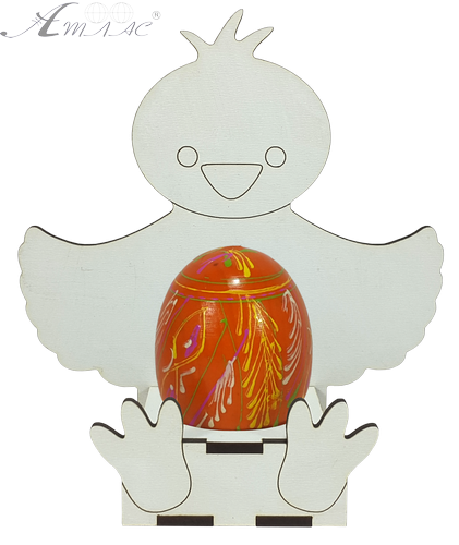 Сувенир "Пасхальная подставка Цыпленок с лапками" на 1 яйцо 13 х 14 см AS-6256 фото 2