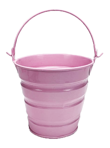 Ведерко Декоративное металл 9,5 х 9,5см Диз № 6 широк полосы Розовое 15587 Ведерко Декоративное металл 9,5 х 9,5см Диз № 6 широк полосы Розовое 15587