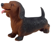 Іграшка Силіконова тягнучка собака такса 11 см 09695