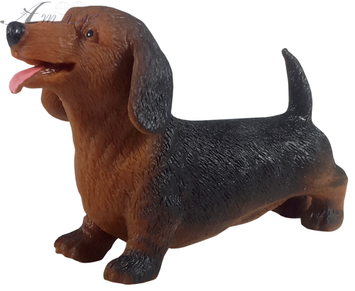 Іграшка Силіконова тягнучка собака такса 11 см 09695