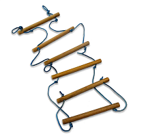 Лестница веревочная Деревянная 35 х 190 см  04870