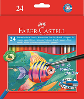 Карандаши акварельные цветные Faber Castell 24 цвета шестигранные 