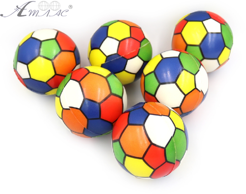 Іграшка М'яч фомовий 6,3см. гумовий дитячий футбольний мікс кольорів  9678-6.3