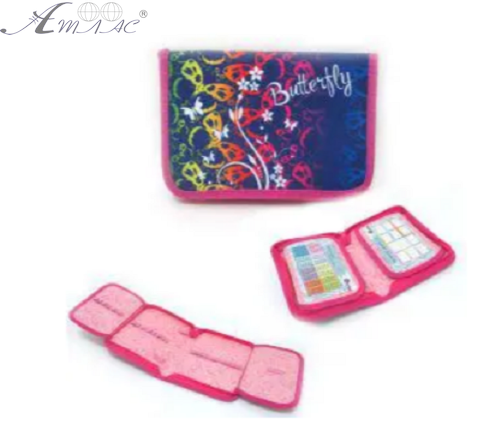 Пенал школьный JO Butterfly 1 отделение, 2 отворота, на молнии DH-18082 фото 2