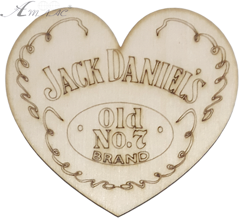 Фігурка фанерна - Серце Jack Daniel's 8 х 7,5 см AS-4711, В-0335