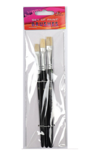 Набор кистей Щетина 3шт Фреш плоские №8,10,12 02423 Набор кистей Щетина 3шт Фреш плоские №8,10,12 02423