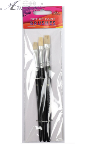 Набір пензлів Щетина 3шт Фреш плоскі №8,10,12 02423 Набір пензлів Щетина 3шт Фреш плоскі №8,10,12 02423